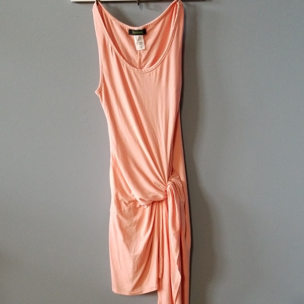 light orange dress